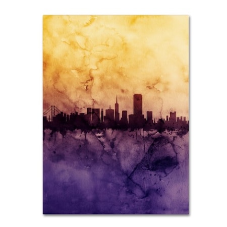 Michael Tompsett 'San Francisco Skyline Tall' Canvas Art,35x47